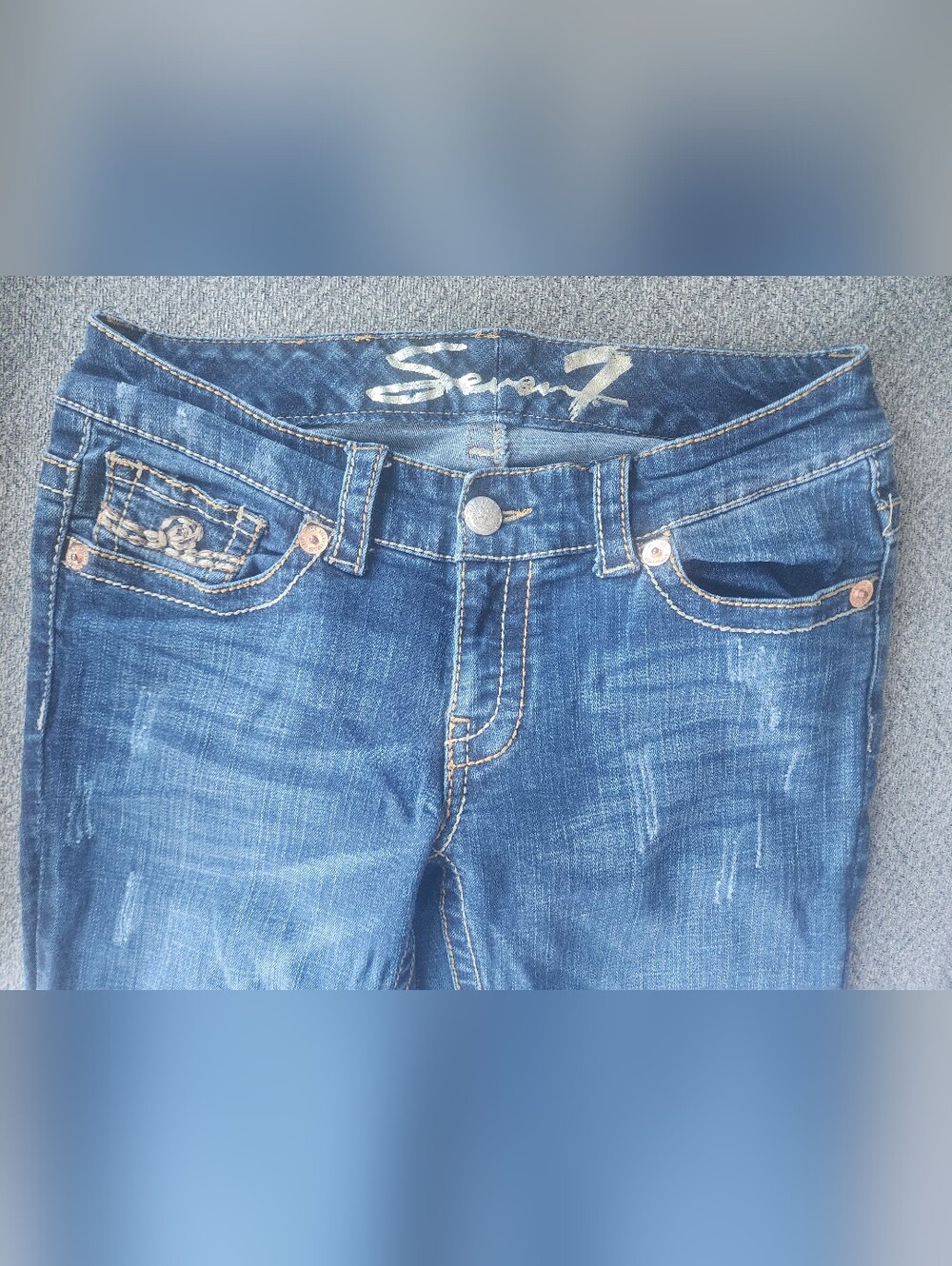 Seven‎ 7 Flare Jeans Sz8 - Picture 3 of 8